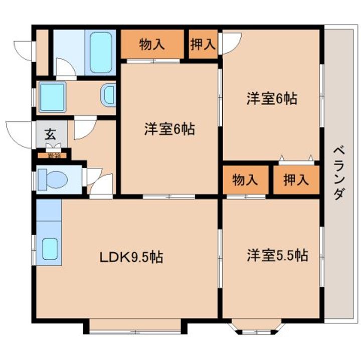 スカイハイツモリカワ203の間取り