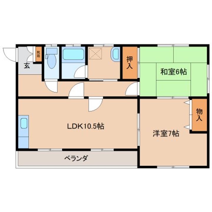奈良県奈良市西大寺赤田町1丁目(マンション)の賃貸物件の間取り