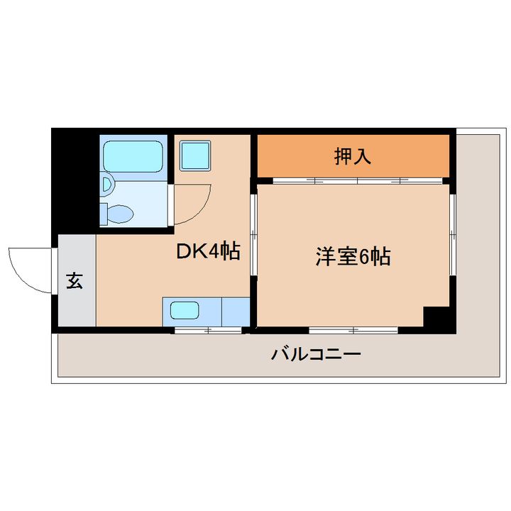 奈良県橿原市新賀町(マンション)の賃貸物件の間取り