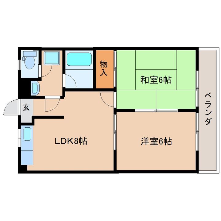 奈良県磯城郡田原本町大字八尾(マンション)の賃貸物件306の間取り