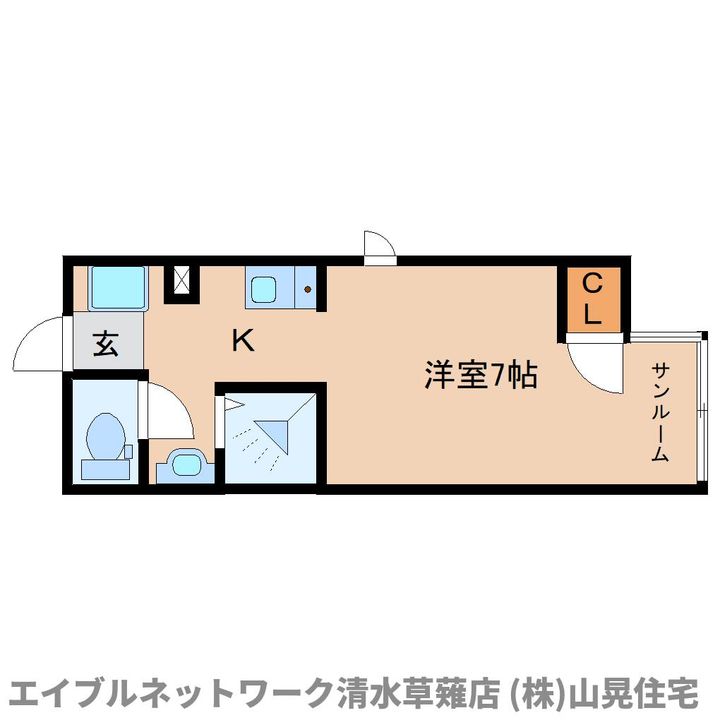 静岡県静岡市駿河区中吉田(マンション)の賃貸物件102の間取り