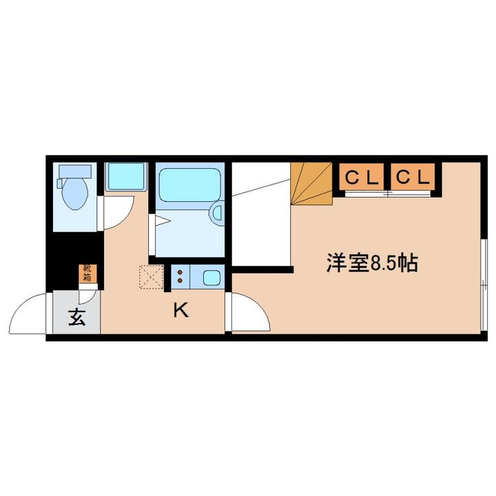 レオパレスYAMADAthree204の間取り
