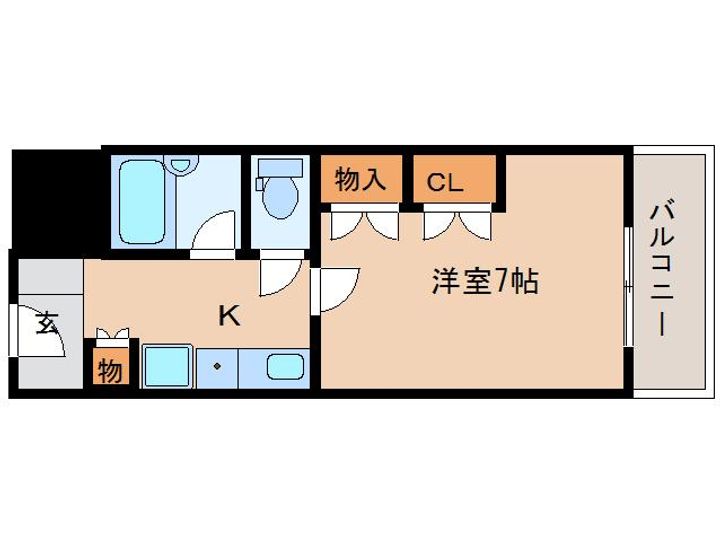 奈良県奈良市大宮町4丁目(マンション)の賃貸物件901の間取り