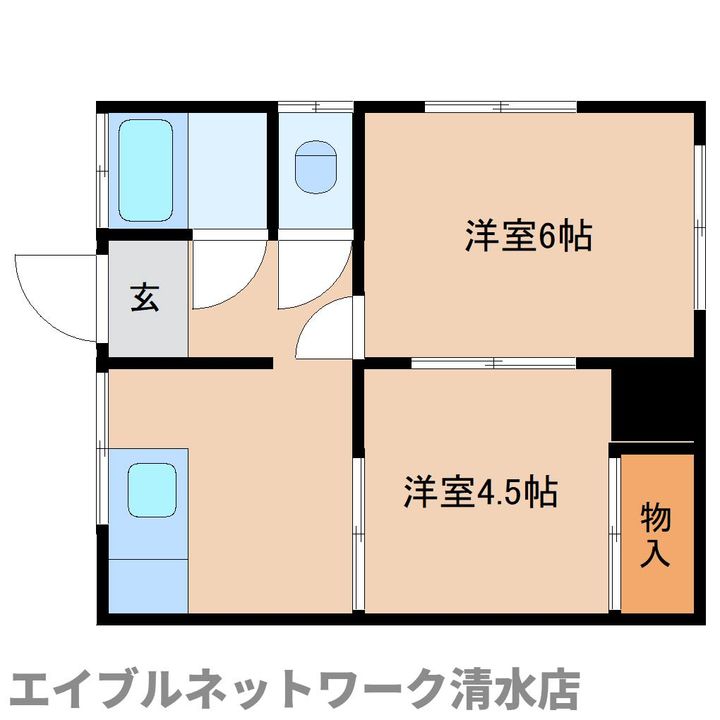 静岡県静岡市清水区西久保(アパート)の賃貸物件201の間取り