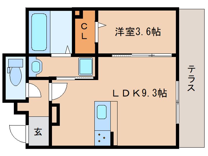 奈良県奈良市大宮町3丁目(アパート)の賃貸物件の間取り