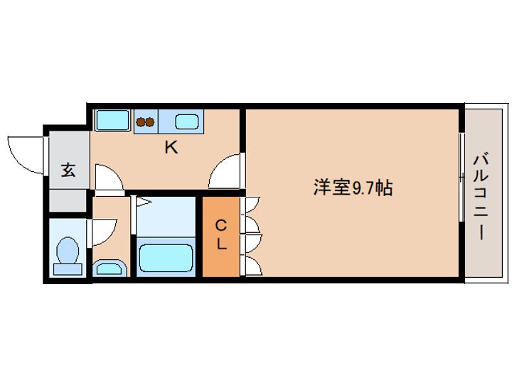 奈良県天理市櫟本町(マンション)の賃貸物件の間取り