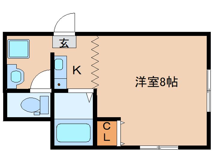 奈良県奈良市油留木町(アパート)の賃貸物件201の間取り
