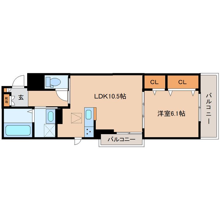 奈良県北葛城郡王寺町畠田8丁目(アパート)の賃貸物件の間取り