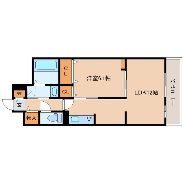 奈良県北葛城郡王寺町畠田8丁目(アパート)の賃貸物件の間取り
