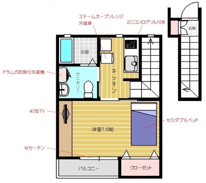 グレースコート船岡Ⅱ201の間取り