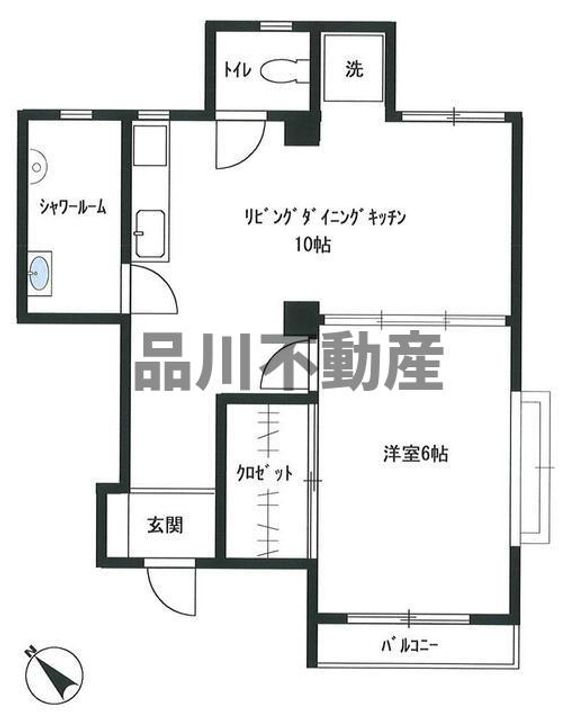 東京都品川区東大井4丁目(マンション)の賃貸物件301の間取り