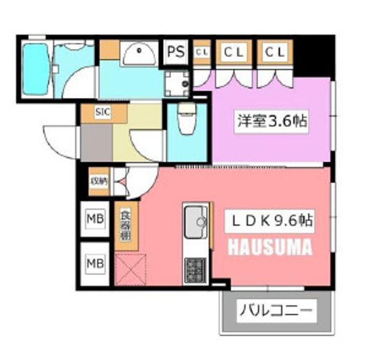 東京都品川区西五反田8丁目(マンション)の賃貸物件603の間取り