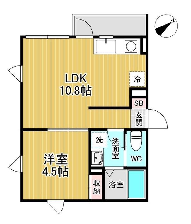東京都品川区東五反田4丁目(マンション)の賃貸物件203の間取り