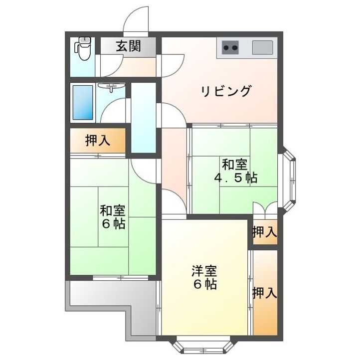 ウエラコート浜田の間取り
