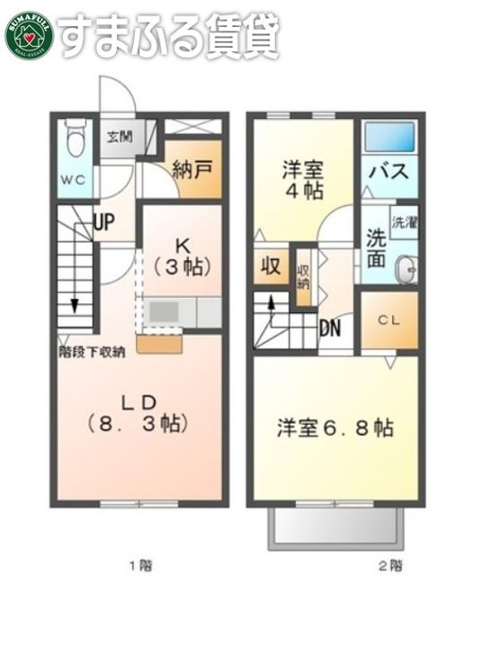 ヴィレッジゆたかE-1の間取り