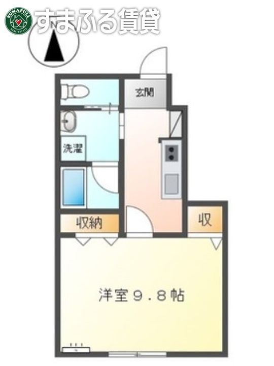愛知県岡崎市竜泉寺町字後山(アパート)の賃貸物件102の間取り
