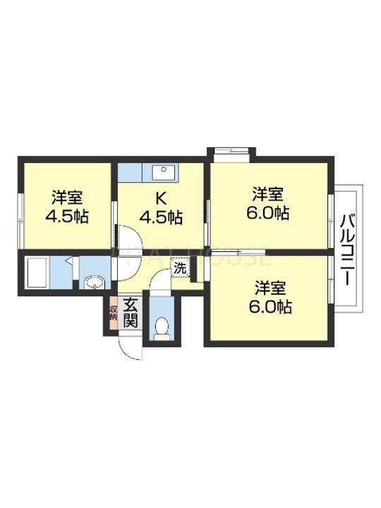コープ砂山201の間取り