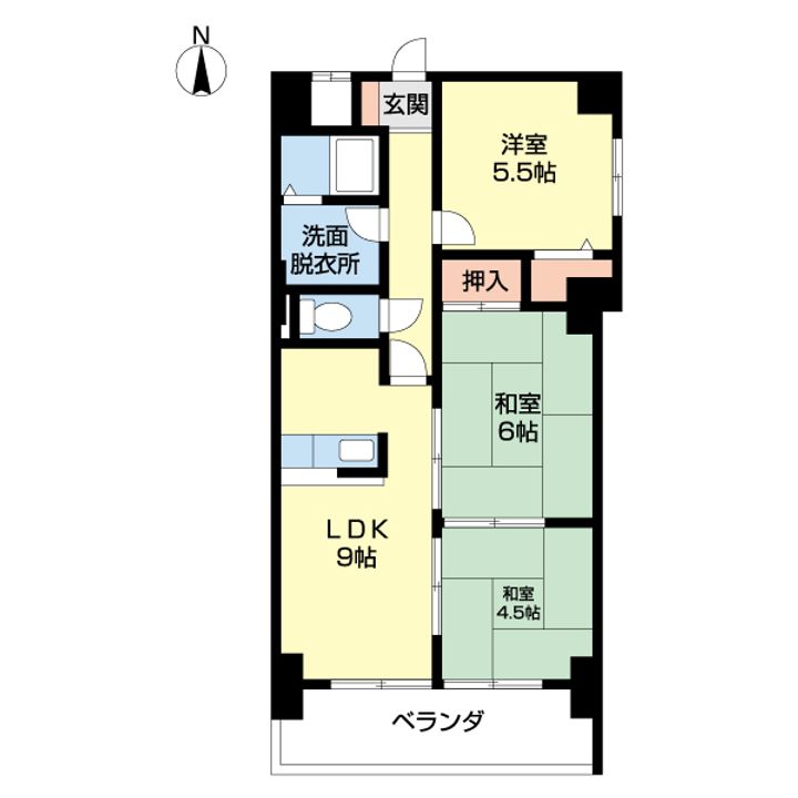アペックス北中島0602の間取り