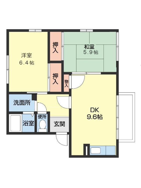 石津ハイツ201の間取り