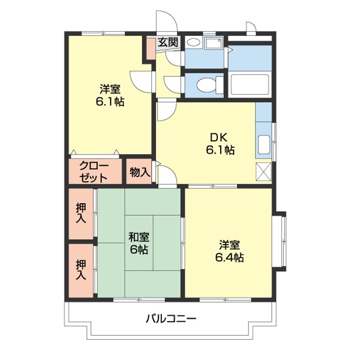 KOINOMOTOマンション201の間取り