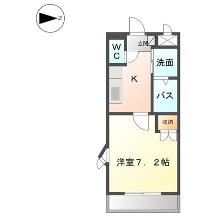 レジデンス塩屋206の間取り