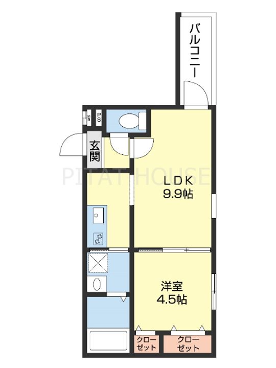 フジパレス和歌山駅南Ⅲ番館202の間取り