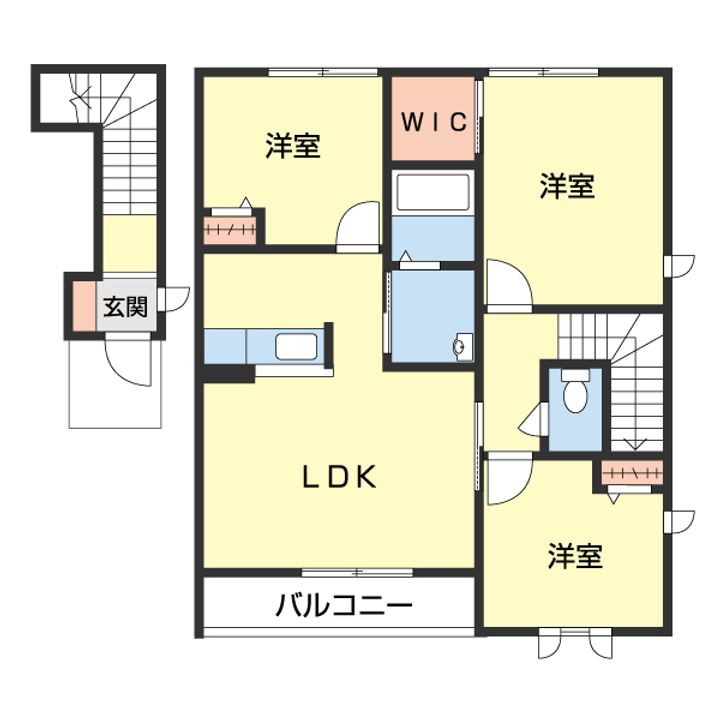 MAST COURT秋葉202の間取り