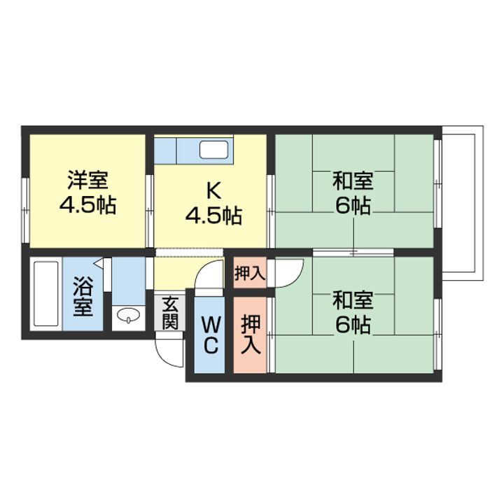 プレジール市小路の間取り