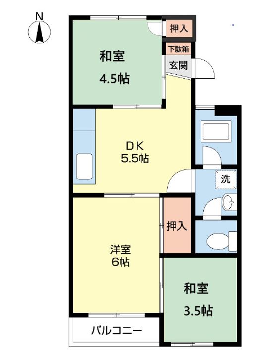 メゾンクルール302の間取り