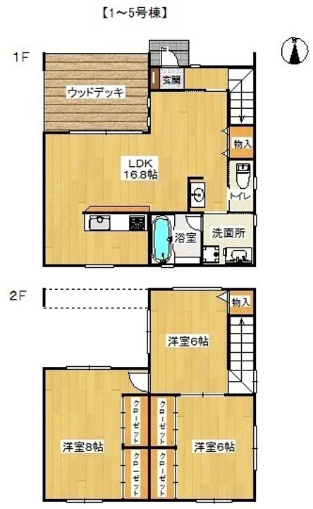 徳島県鳴門市撫養町大桑島字蛭子山(一戸建)の賃貸物件5の間取り