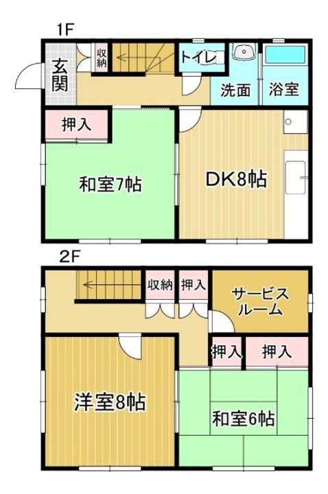 徳島県鳴門市撫養町黒崎字松島(一戸建)の賃貸物件の間取り