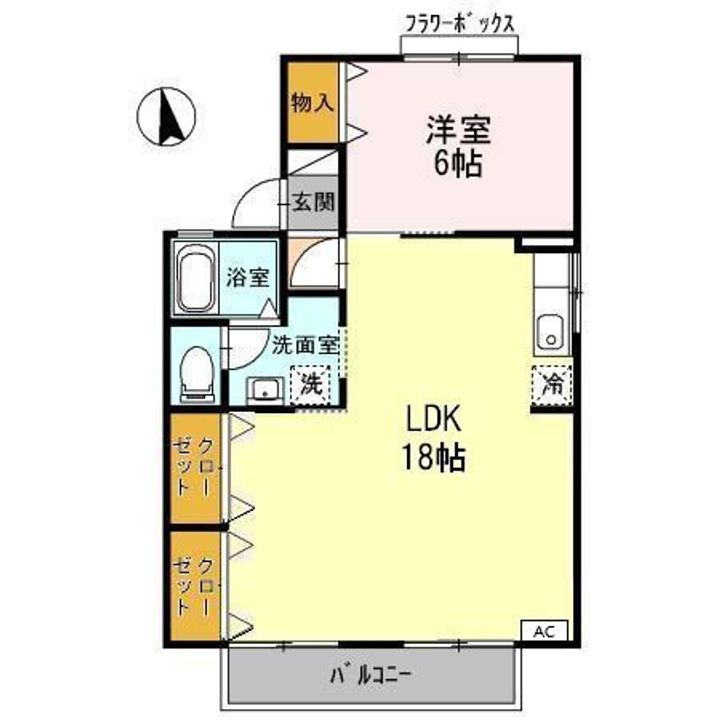 静岡県焼津市東小川7丁目(アパート)の賃貸物件の間取り