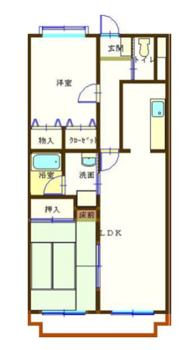 静岡県焼津市小土(アパート)の賃貸物件の間取り