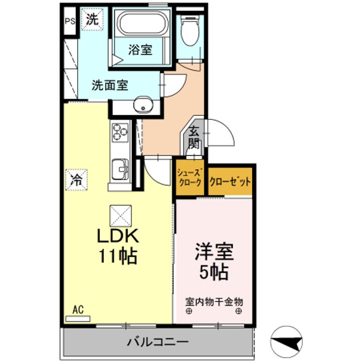 静岡県藤枝市小石川町2丁目(アパート)の賃貸物件の間取り