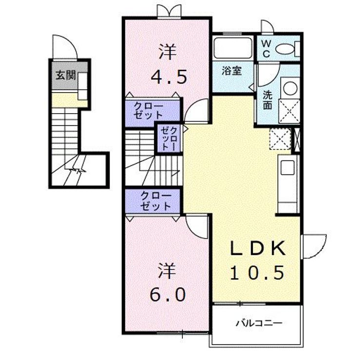 静岡県島田市元島田(アパート)の賃貸物件の間取り