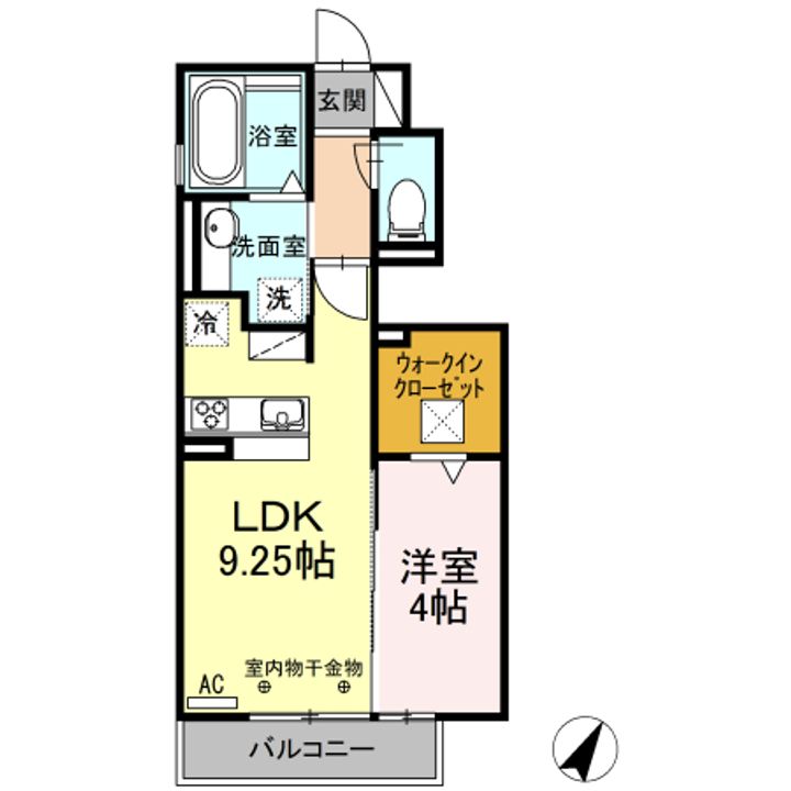 静岡県藤枝市南駿河台4丁目(アパート)の賃貸物件の間取り