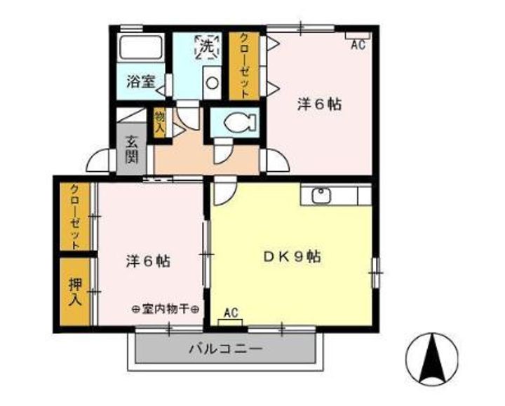 静岡県焼津市大村2丁目(アパート)の賃貸物件の間取り