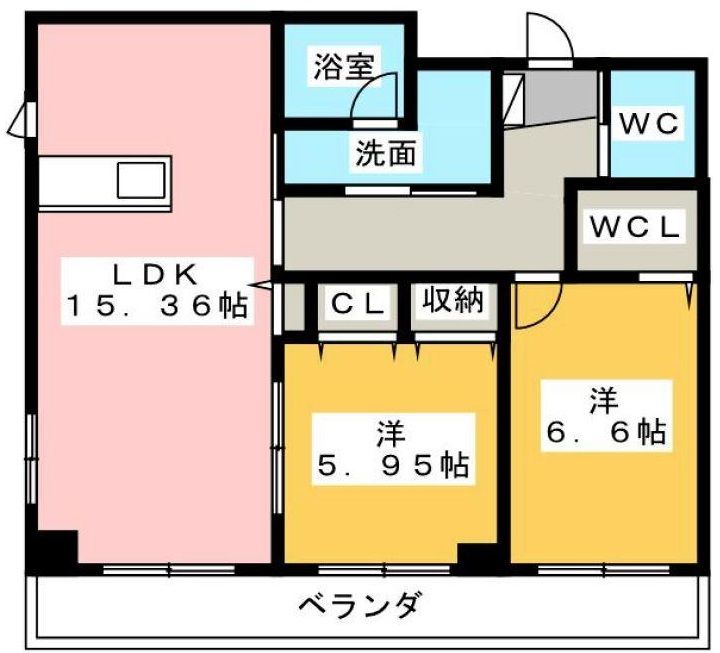 静岡県掛川市掛川(マンション)の賃貸物件301の間取り