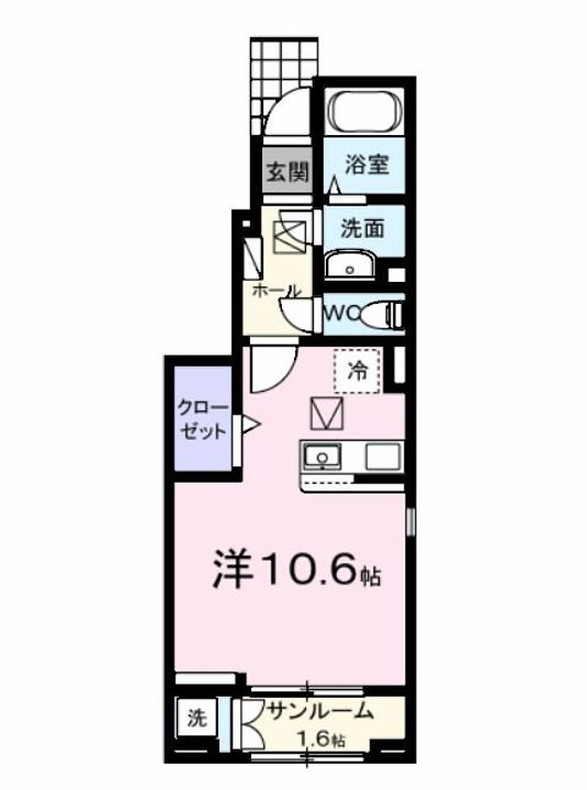 静岡県袋井市堀越5丁目(アパート)の賃貸物件101の間取り