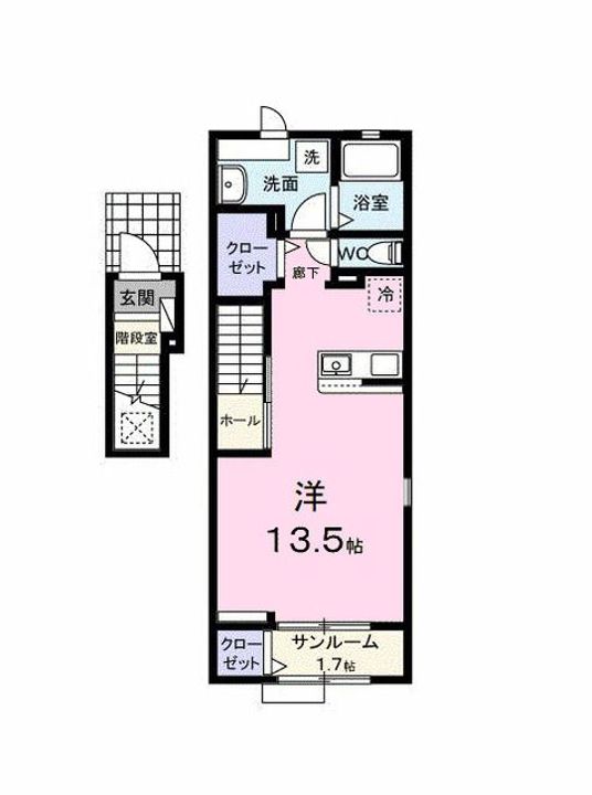 静岡県袋井市堀越5丁目(アパート)の賃貸物件201の間取り