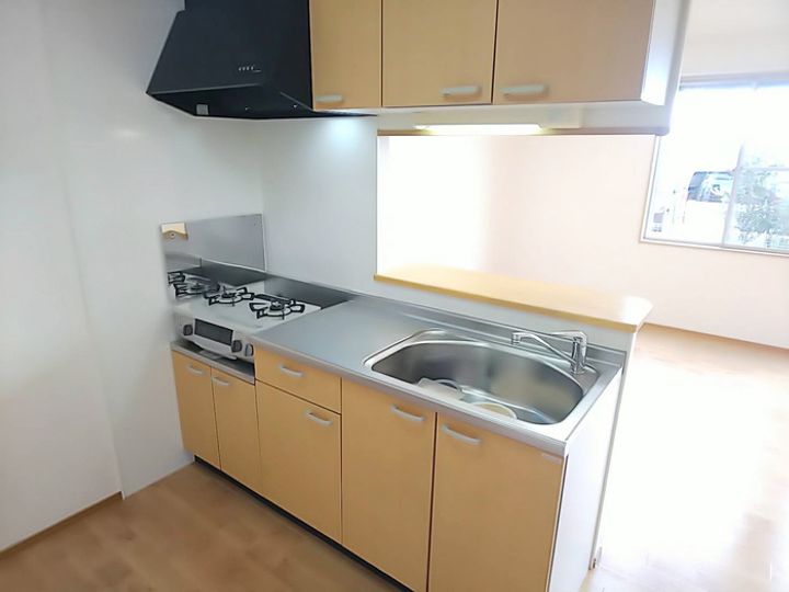 静岡県袋井市春岡1丁目(テラスハウス)の賃貸物件2のキッチン