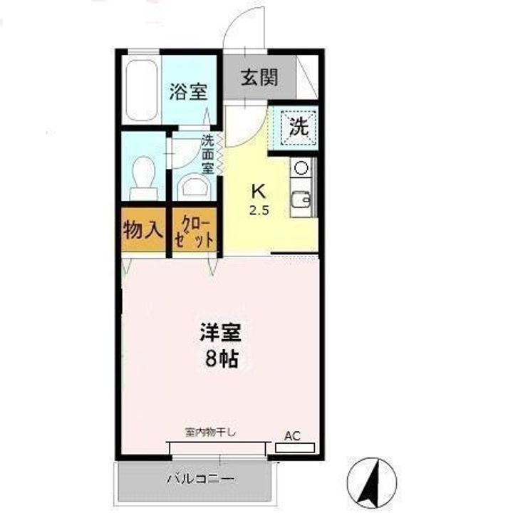 静岡県掛川市亀の甲1丁目(アパート)の賃貸物件210の間取り