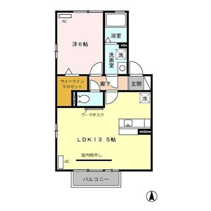 静岡県袋井市愛野南1丁目(アパート)の賃貸物件の間取り