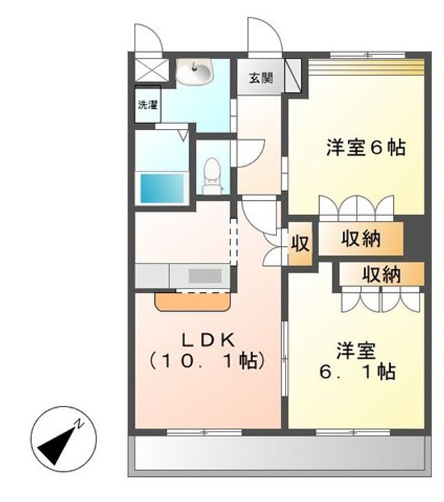 ハイム・クレシアの間取り