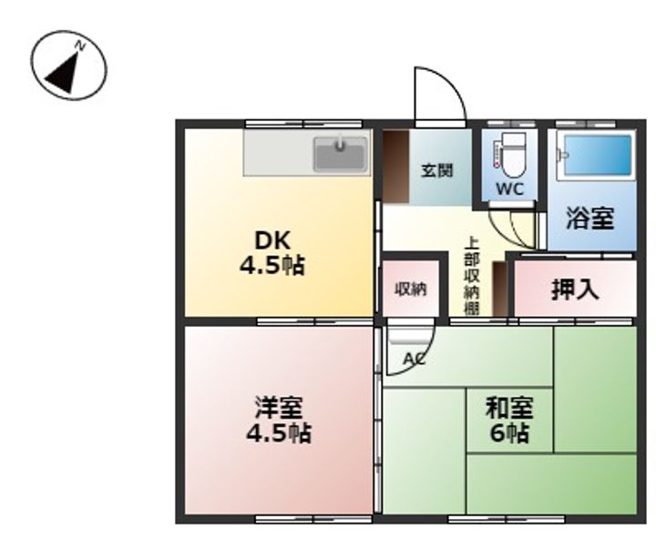 美麗コーポの間取り