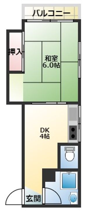 島ハイツ405の間取り