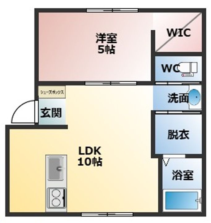 鹿児島県姶良市東餅田(アパート)の賃貸物件の間取り