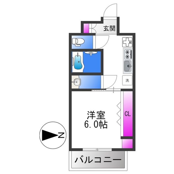 GLUCK MAISON S−SHINFUKAE XIIIの間取り