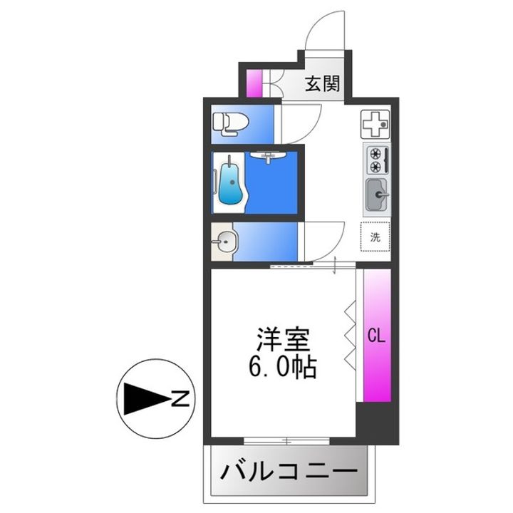 GLUCK MAISON S−SHINFUKAE XIIIの間取り