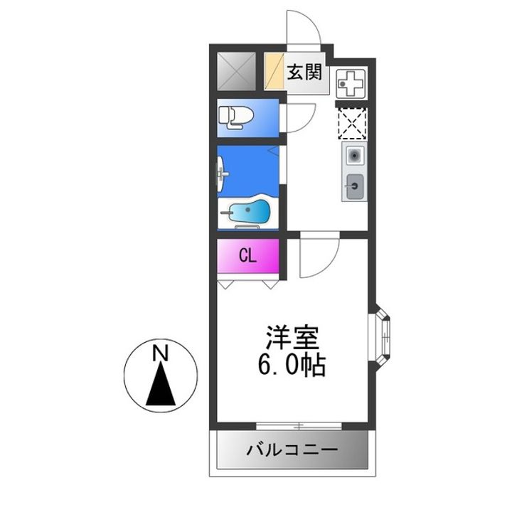 サニーフラット長原の間取り
